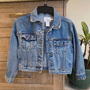 Vintage crop jean jacket